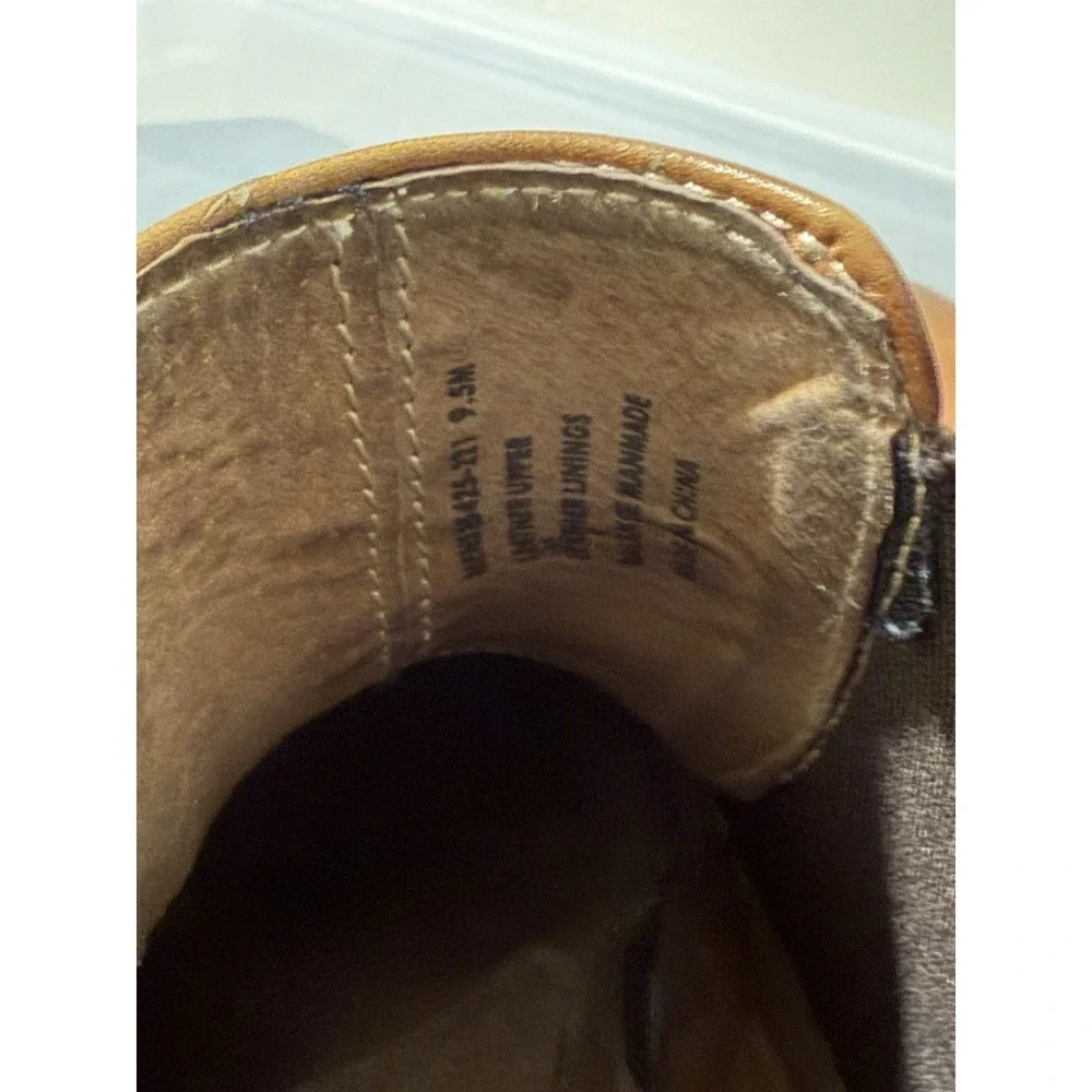 Stacy‎ Adams Men's Size 9.5 Brown Leather Alomar Cap-Toe Chelsea Boots